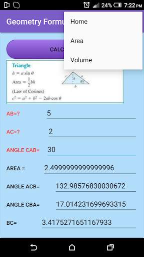 Geometrie-Formeln screenshot 5