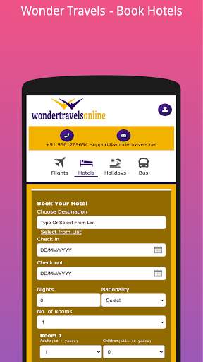 Wonder Travels - Flights, Hotel, Bus Booking App screenshot 2