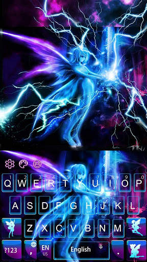 Purple Blue Fairy Keyboard Theme screenshot 1