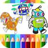 Robot coloring pages : dragon toys 1.2