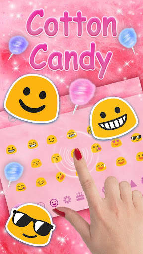 Sweet Cotton Candy Keyboard Theme screenshot 3