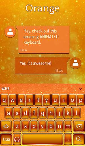 Orange Animated Keyboard स्क्रीनशॉट 3