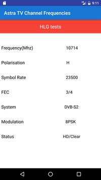 Astra TV Channel Frequencies स्क्रीनशॉट 4