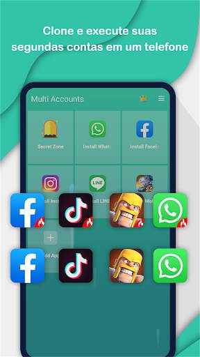 Multi Accounts - Várias contas & Paralelo app screenshot 1