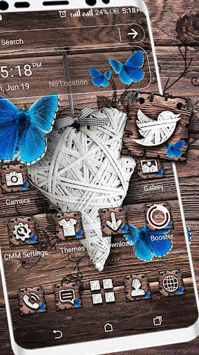 Butterfly Wooden Launcher screenshot 1