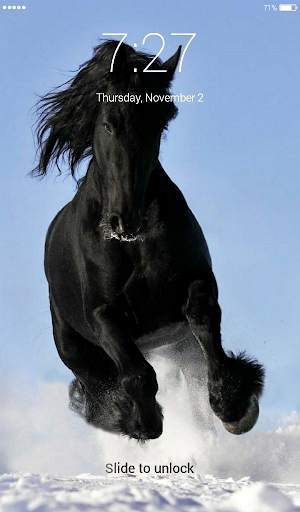 Horses Lock Screen 4K Wallpaper screenshot 1