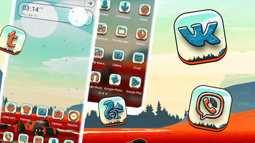 Valley Painting Launcher Theme screenshot 1