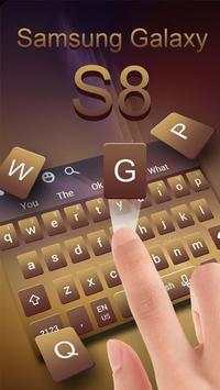 Keyboard for Gold Galaxy S8 screenshot 3