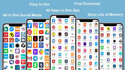 All social media and social networks in one app screenshot 1