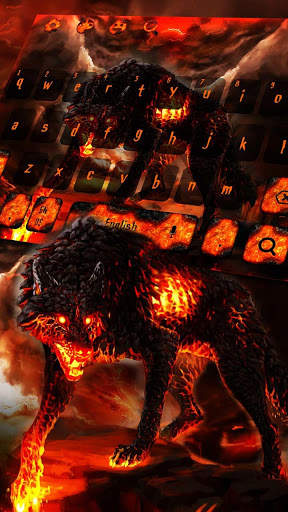 Lava Bloody Scary Keyboard - Wolf Theme screenshot 1