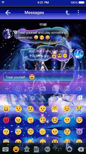 Gemini Emoji Keyboard Theme screenshot 2