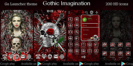 FREE Gothic Go Keyboard theme screenshot 7