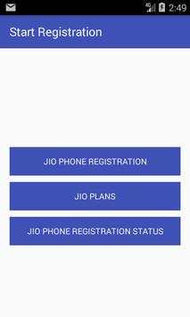 Free JIO Mobile Phone Registrsation screenshot 1