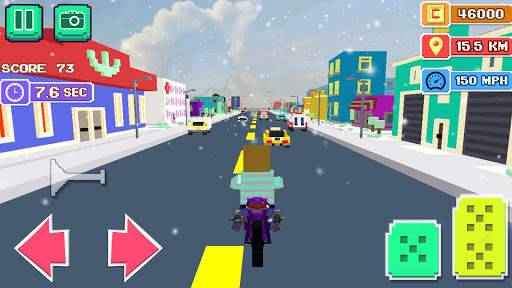 Blocky Moto Rider - Motorcycle SIM screenshot 2