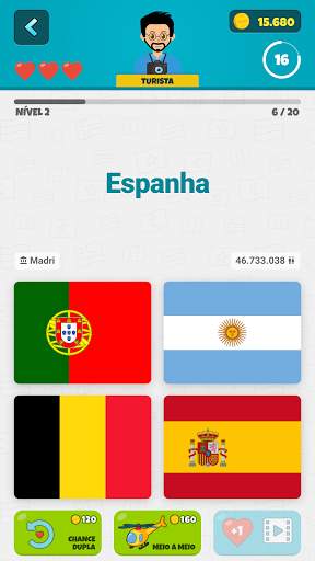 Bandeiras 2: Geografia Quiz screenshot 3
