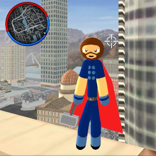 Stickman Rope Hero Superboy Crime City 1.0