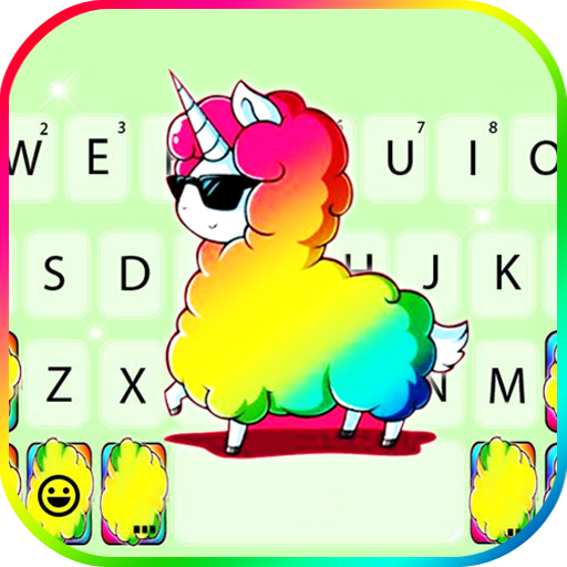 Cool Colorful Unicorn Keyboard Theme icon