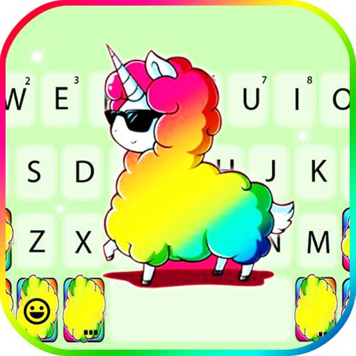 Cool Colorful Unicorn Keyboard Theme 1.0