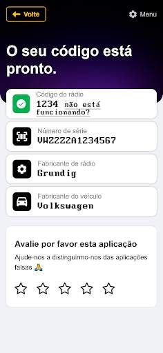 Calculadora de código de rádio screenshot 5