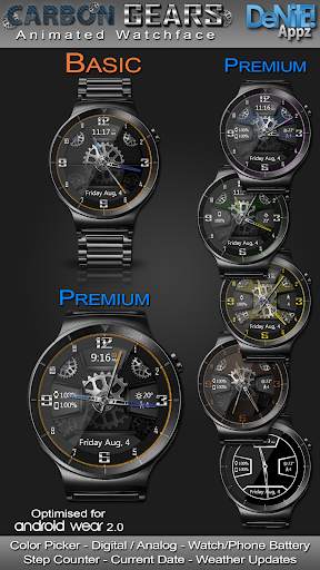 Carbon Gears HD Watch Face screenshot 1