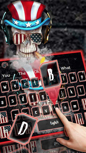 America Dj Skull Theme Keyboad screenshot 2