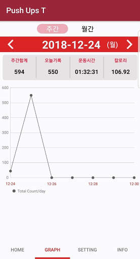 Push-Ups Counter (푸쉬업 팔굽혀펴기 카운터) screenshot 3