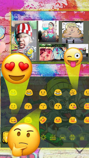 Colourful Graffiti Keyboard Theme screenshot 3