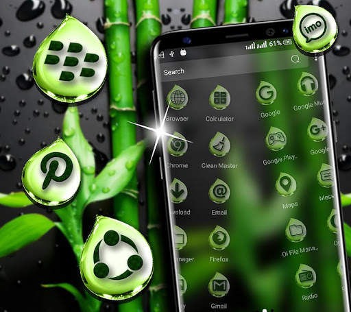 Bamboo Water Drop Launcher Theme screenshot 4