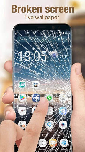 Broken Screen Launcher for Prank screenshot 1