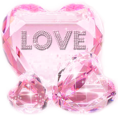 Diamond Sparkling heart Keyboard Theme icon
