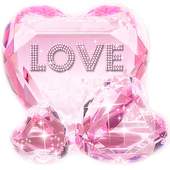 Diamond Sparkling heart Keyboard Theme 10001002