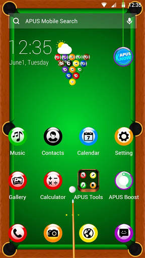 Billiards APUS Launcher theme screenshot 1
