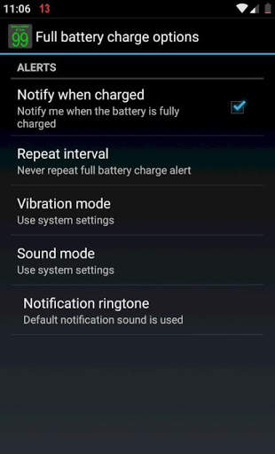 Battery Notifier (Big Text) скриншот 7