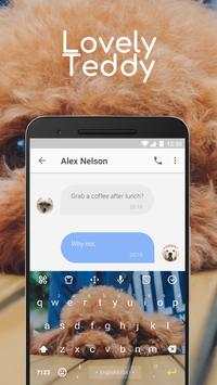 Lovely Teddy Emoji Keyboard Theme for Snapchat screenshot 2