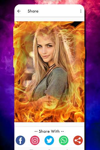 Fire Text Photo Frame скриншот 7