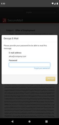 Z1 SecureMail Viewer screenshot 2