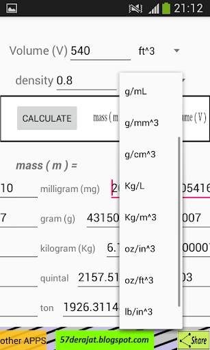 Density Calculator screenshot 3