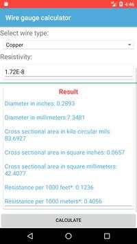 Wire gauge calculator 1 تصوير الشاشة