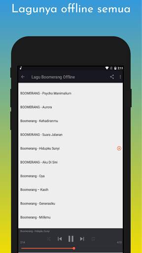 Lagu Boomerang Offline screenshot 4