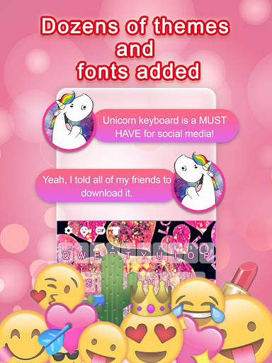 Glitter Heart Emoji Keyboard Theme screenshot 2