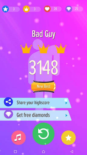 Piano Tiles Game : Billie Eilish 🎹 screenshot 3