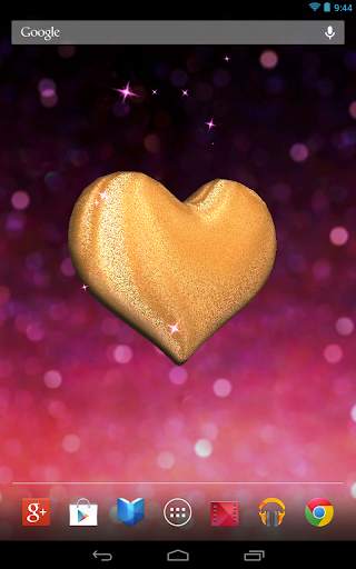 3D Glitter Heart LWP screenshot 7