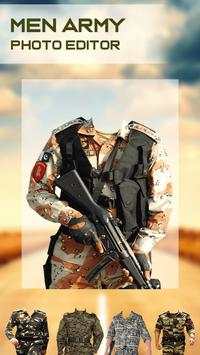 Men Army Suit Photo Editor 1 تصوير الشاشة