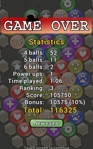 Bumpy Balls Match 4 Free screenshot 10