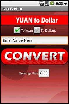 Yuan to Dollar Lite screenshot 1