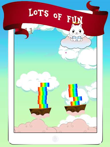 Kitty Rainbow Stack Survival Game screenshot 10