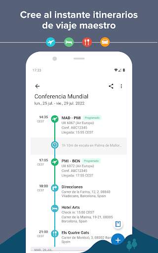 TripIt: Planificador de viajes screenshot 2