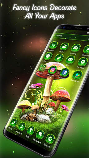 3D Mushroom&nature  launcher theme screenshot 3