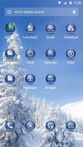 Snow-APUS Launcher theme screenshot 2