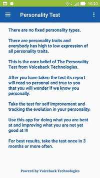 Personality Test Development скриншот 2